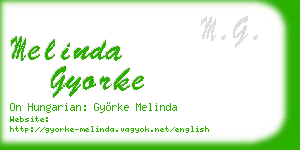 melinda gyorke business card